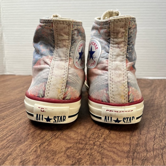 Converse High Top Faded BoHo Floral Patchwork Sneakers Size 6 - Picture 6 of 15